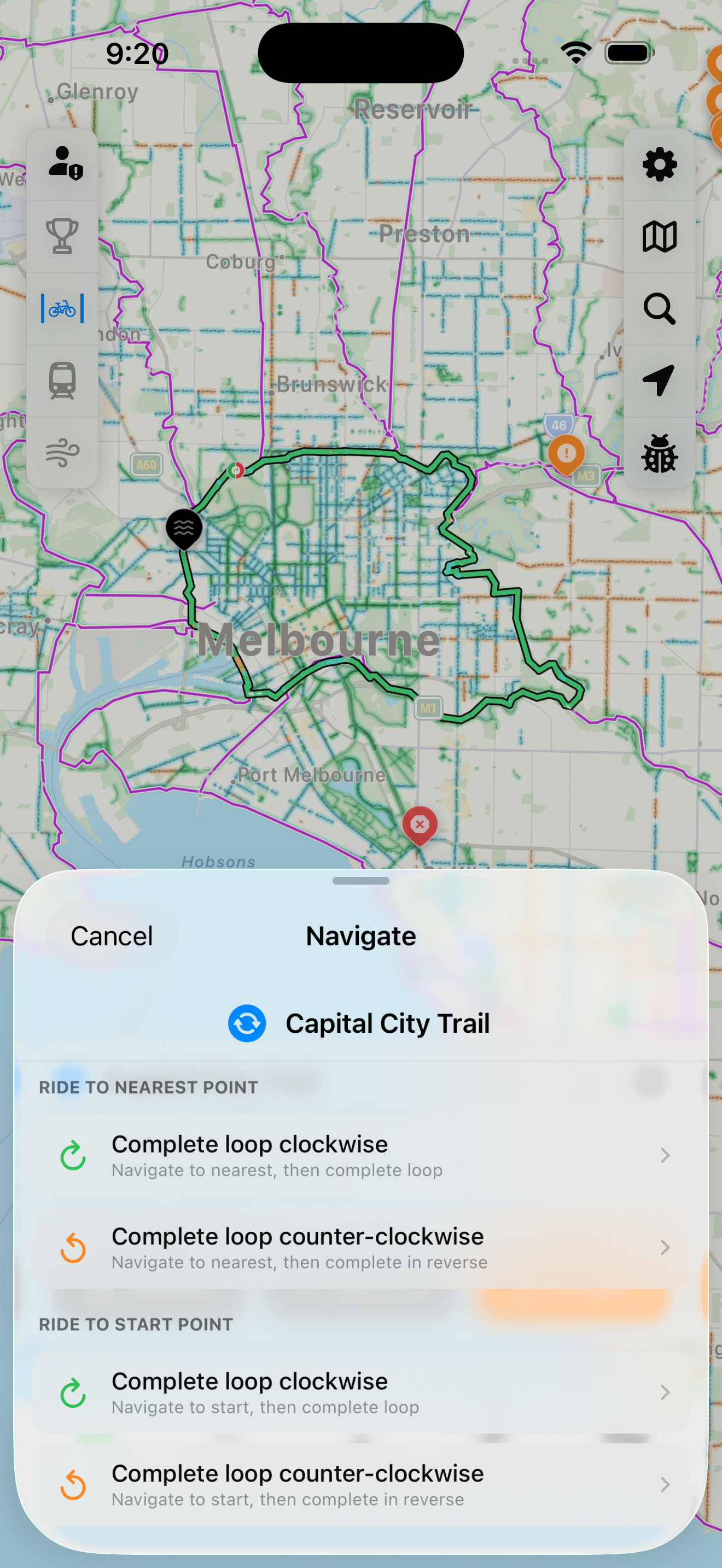Find the nearest trail
